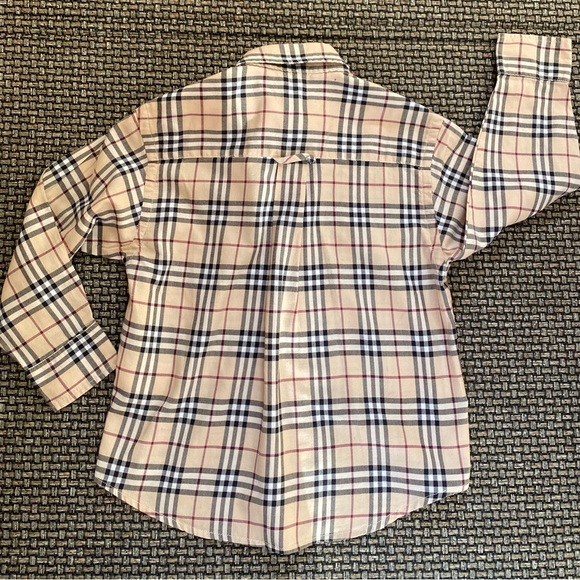 BURBERRY Upscale Boys L/S Nova Check Button Down🔥EUC/Flawless/ Size 4🔥 - Picture 5 of 15